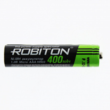 Аккумулятор Robiton 400MHAAA-2 Solar (Ni-MH, HR03, 1.2V, 400мАh) для садовых светильников