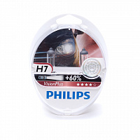 Галогенная лампа головного света H7 Philips VisionPlus+60% 3250К 12V 55W PX26d 12972VPS2 2шт