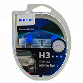Галогенная лампа головного света H3 Philips Diamond Vision 5000K 12V 55W PK22s 12336DVS2 2шт