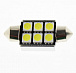 Светодиодная лампа C5W (T11x36) 12V 5050 6 SMD LED Canbus White Lumen