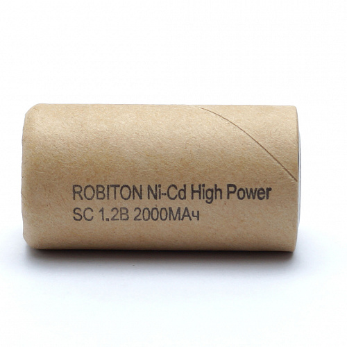 Аккумулятор Robiton 2000NCSC High Power SR2 (Ni-Cd, 1.2V, 2000mAh) для аккумуляторных шуруповертов