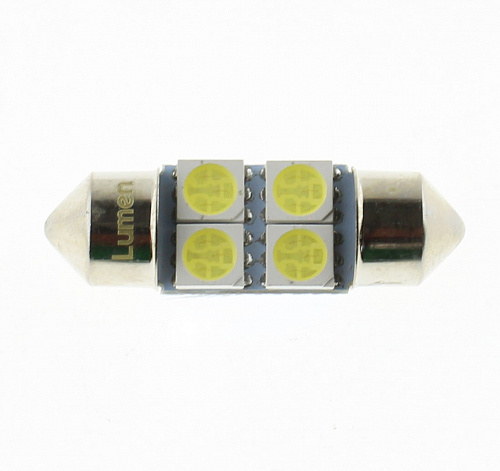 Светодиодная лампа C5W (T11x31) 12V 5050 4 SMD LED White Lumen