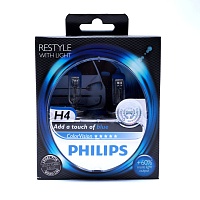 Галогенная лампа головного света H4 Philips ColorVision Blue 12V 60/55W P43t-38 12342CVPB 2шт