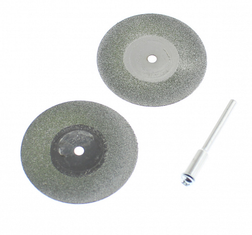 Круги отрезные FIT 40мм, с алмазным напылением (2 шт) и штифт 3мм
