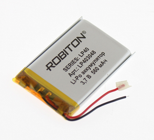 Robiton LP403048 (Li-pol, 3.7V,  560mAh, 4х30x48mm)