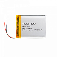 Robiton LP884762 (Li-pol, 3.7V,  3200mAh, 8.8х47x62mm)