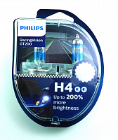 Галогенная лампа головного света H4  Philips RacingVision GT200 12V 60/55W P43t-38 12342RGTS2 2шт 
