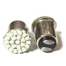 Светодиодная лампа P21/5W (BAY15d) 24V 22SMD LED White Lumen