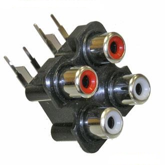 RCA гнездо на плату 407 , Разъём