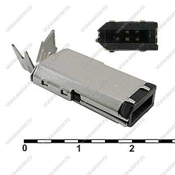 IEE1394-042  штекер на кабель 6 pin