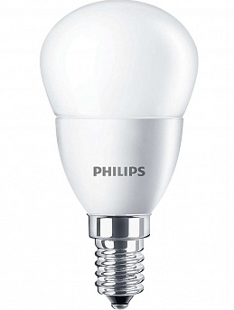  Лампа "шар" Philips Essential LED 5.5W E14 840 P45 (аналог 60Вт, 520Лм, 4К) Повреждена упаковка