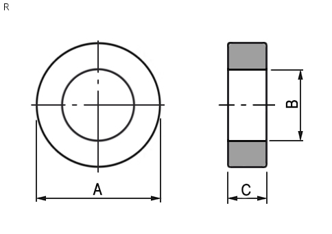 Сердечник ферритовый кольцевой R25x15x10 PC40