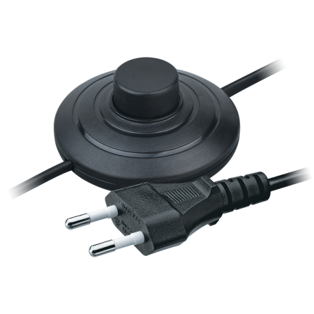 Шнур сетевой 1.7м напольный черный 2х0.5мм2 Navigator (NPS-FS01-170-2x0.5-BL)