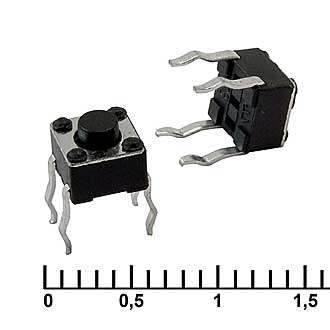 Кнопка тактовая IT-1109 4,5x4,5x3,8мм