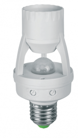 Датчик движения инфракрасный Navigator NS-IRM01-WH в патрон Е27, белый, угол 360°, IP20