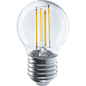 Лампа "шар" Navigator NLL-F-G45-7-230-4K-E27 Filament