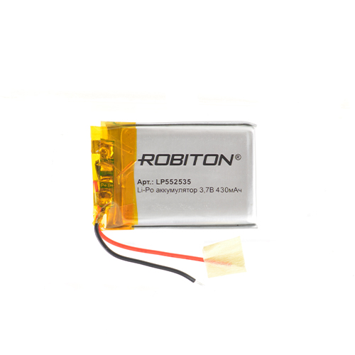 Аккумулятор Robiton LP552535 (Li-pol, 3.7V, 430mAh, 5,5х25x35mm) 