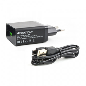 Зарядное устройство Robiton QuickCharger3.0 (3A) USB-разъем