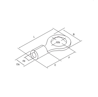 Клемма тип *O* неизолированная TR-2-4L (1,5-2,5 mm2)