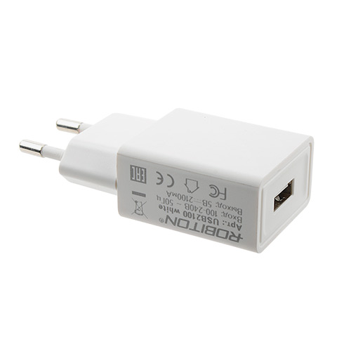Зарядное устройство Robiton USB2100 white (5В, 2.1А, 10,5Вт)