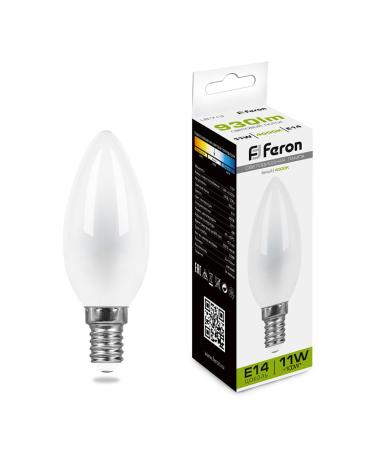 Лампа "свеча" светодиодная Feron Филамент LB-713 E14 11W 230V 4000K