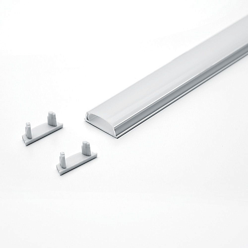 Профиль гибкий CAB264 (BEND) 2000*15*6 мм серебро (в комплекте: матов экран, 2 заглушки, 4 крепежа)