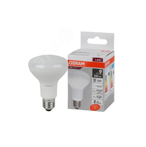 Лампа светодиодная OSRAM LV R80 90 11SW/840 230V E27 10X1