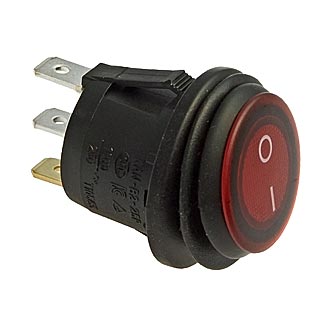 Переключатель клавишный SB040 RED IP65 on-off красный