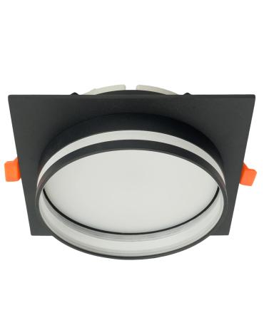 Светильник встраиваемый Feron DL703 LUNA потолочный GX70 черный квадрат