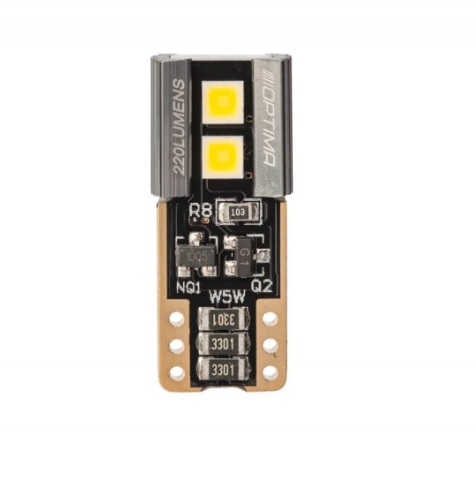  W5W (T10) LG Chip CAN 220Lm 12V 5000K Optima Premium  2шт
