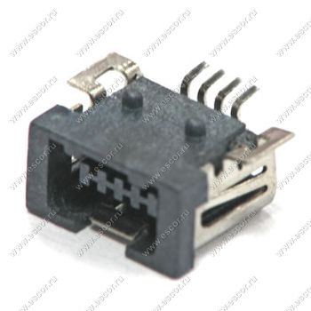 USB/F-4 (MUBRS1-04S-TR) гнездо на плату (4 конт. mini), Разъём