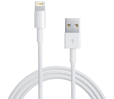 Шнур USB-Lightning для iPhone, ПВХ, белый, 1м Rexant