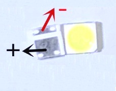 Светодиод White LATWT391RZLZK ( для ремонта подсветки ЖК ТВ LED-3535)