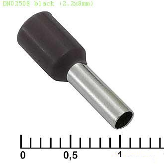 Наконечник TIC-2.5-8 Black (100 шт) 