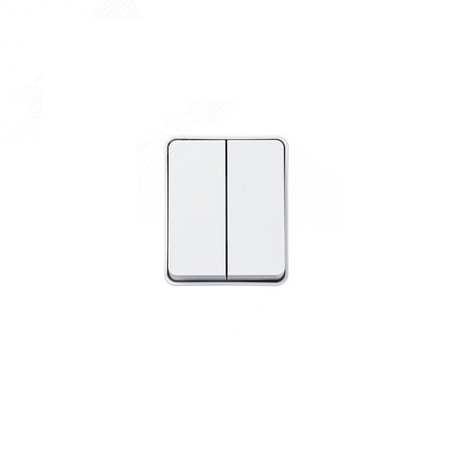 Выключатель AtlasDesign Profi54 о/у 2-кл IP54 10 АХ, БЕЛЫЙ 