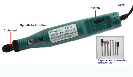 Минидрель ProsKit PT-5201B