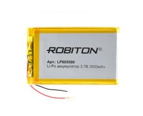 Аккумулятор Robiton LP605590 (Li-pol, 3.7V,  3500mAh, 6х55x90mm) 