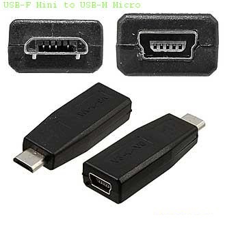 USB-F mini (гн)-microUSB-M micro(шт) переходник, Разъём