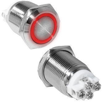 Кнопка антивандальная GQ19F-10ZE/R/N off-on