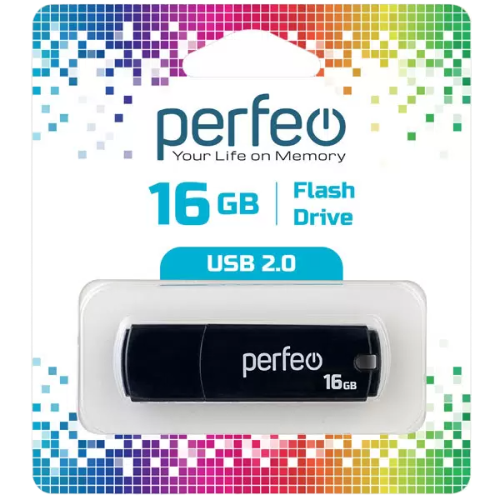 Карты памяти Perfeo USB 16Gb C05 Black