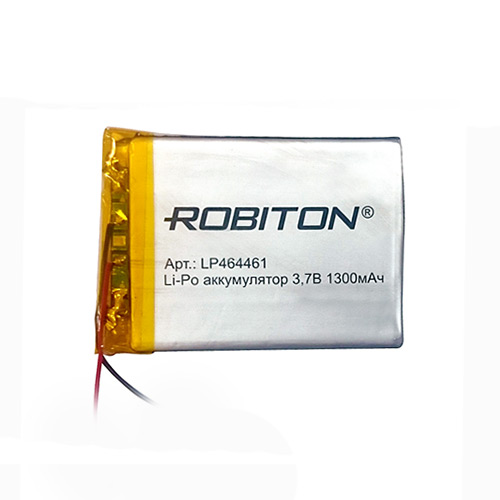 Аккумулятор Robiton LP464461  (Li-pol, 3.7V,  1300mAh, 5х44x61mm) 