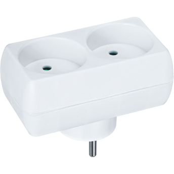 Разветвитель "линейный" без з/к 2 гнезда Navigator (NAD-L-2X-C-WH)