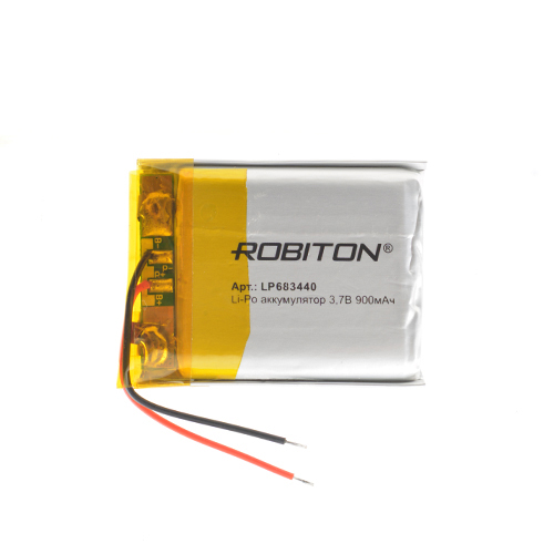 Аккумулятор Robiton LP683440 (Li-pol, 3.7V, 900mAh, 6,8х34x40mm) 