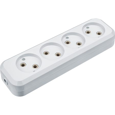 Колодка для сетевых удлинителей Navigator NCA-BL01-04-X-WH 4гн б/з АБС пластик белая