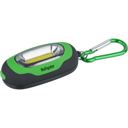 Светодиодный фонарь-брелок Navigator NPT-KC07-G-2CR2032 брелок пласт.1COB LED(1Вт) 3 реж.зел