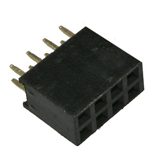PBD-08 (2x4) шаг 2,54мм, Разъем штыревой