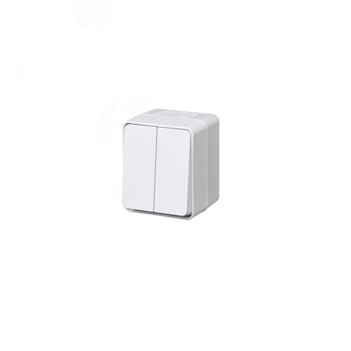 Выключатель AtlasDesign Profi54 о/у 2-кл IP54 10 АХ, БЕЛЫЙ 