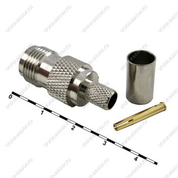 TNC-C59J гнездо на кабель RG59 (обжим) , Разъём высокочастотный
