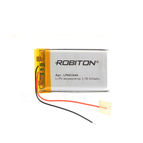 Аккумулятор Robiton LP603048 (Li-pol, 3.7V, 900mAh, 6х30x48mm) 