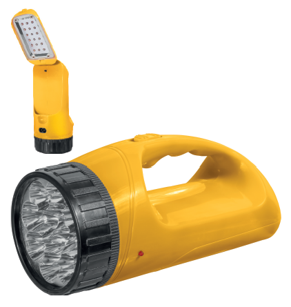 Фонарь-прожектор/кемпинг 1Вт (12led) + 1.5Вт (18led) 2 режима работы, до 50м, до 7ч, Lead-acid 4в 1.1Ач Navigator (NPT-SP13-ACCU)